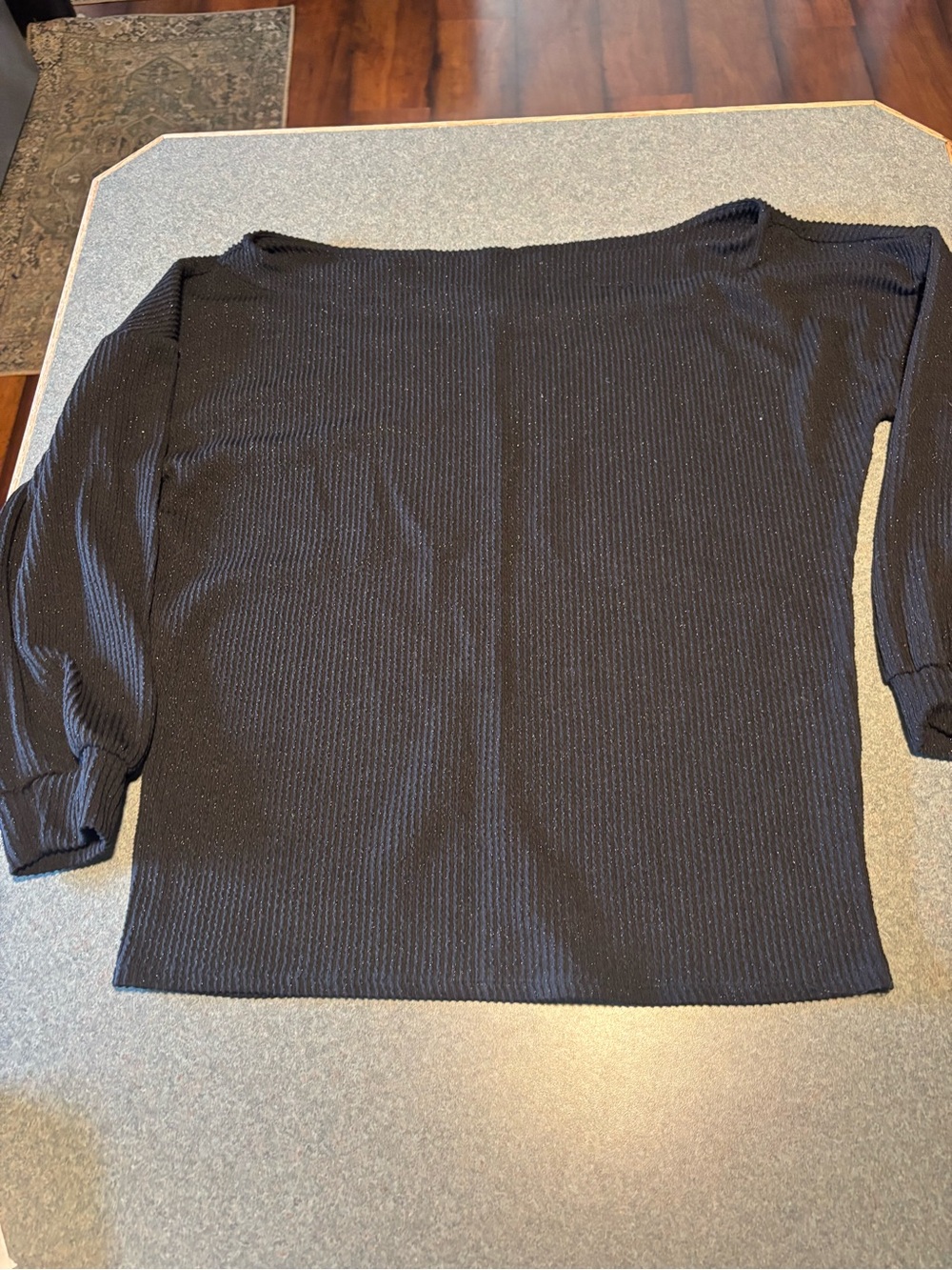 Daytrip Black Off-the-Shoulder Ribbed Sweater